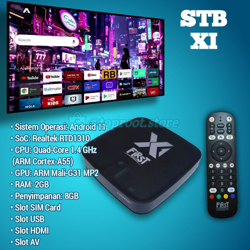 STB XI Lite Android 11 – RAM 2GB / ROM 8GB