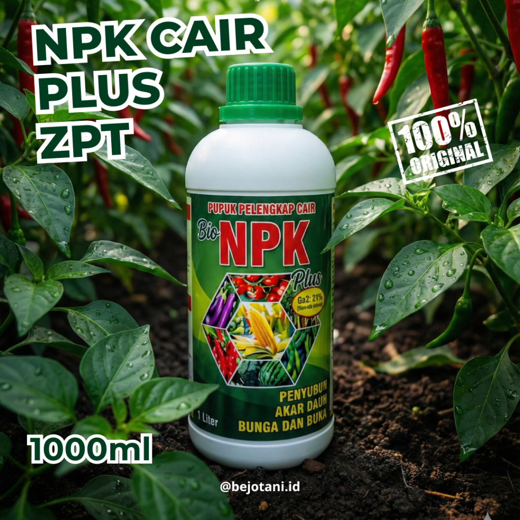BIO NPK Plus 1 Liter Pupuk Pelengkap Cair Nutrisi Lengkap Akar Daun Bunga Buah Pupuk Cair BIO NPK