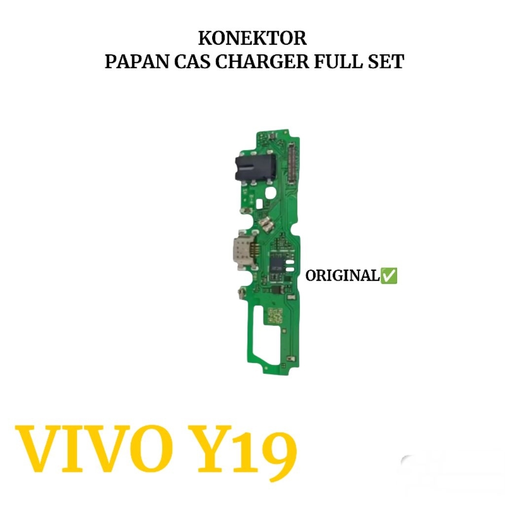 Konektor Papan Cas Charger Full Set HP Vivo Y19 Original Dock Charger PCB Board Fast Charging Pengga