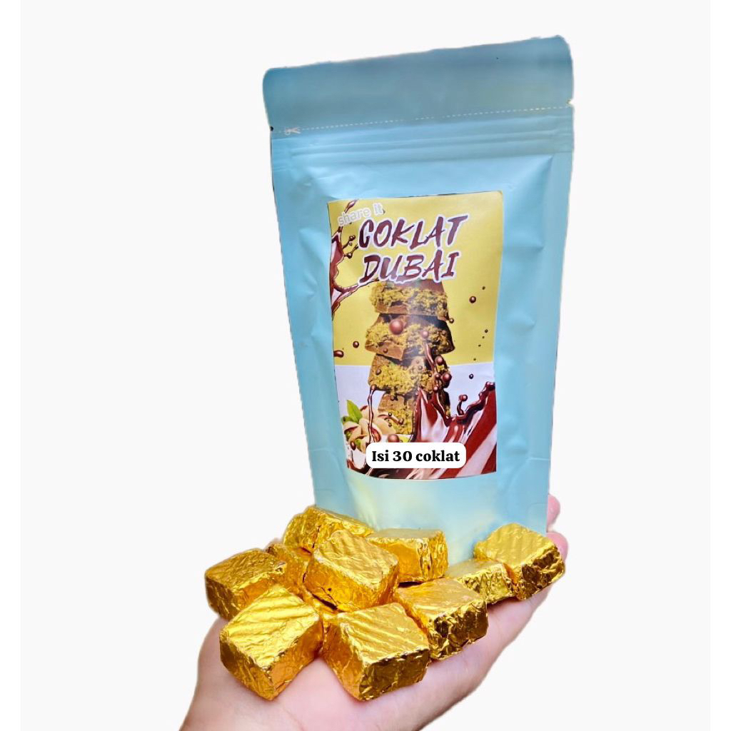 COKLAT DUBAI BITES KECIL KECIL KEMASAN POUCH ISI 30 PCS