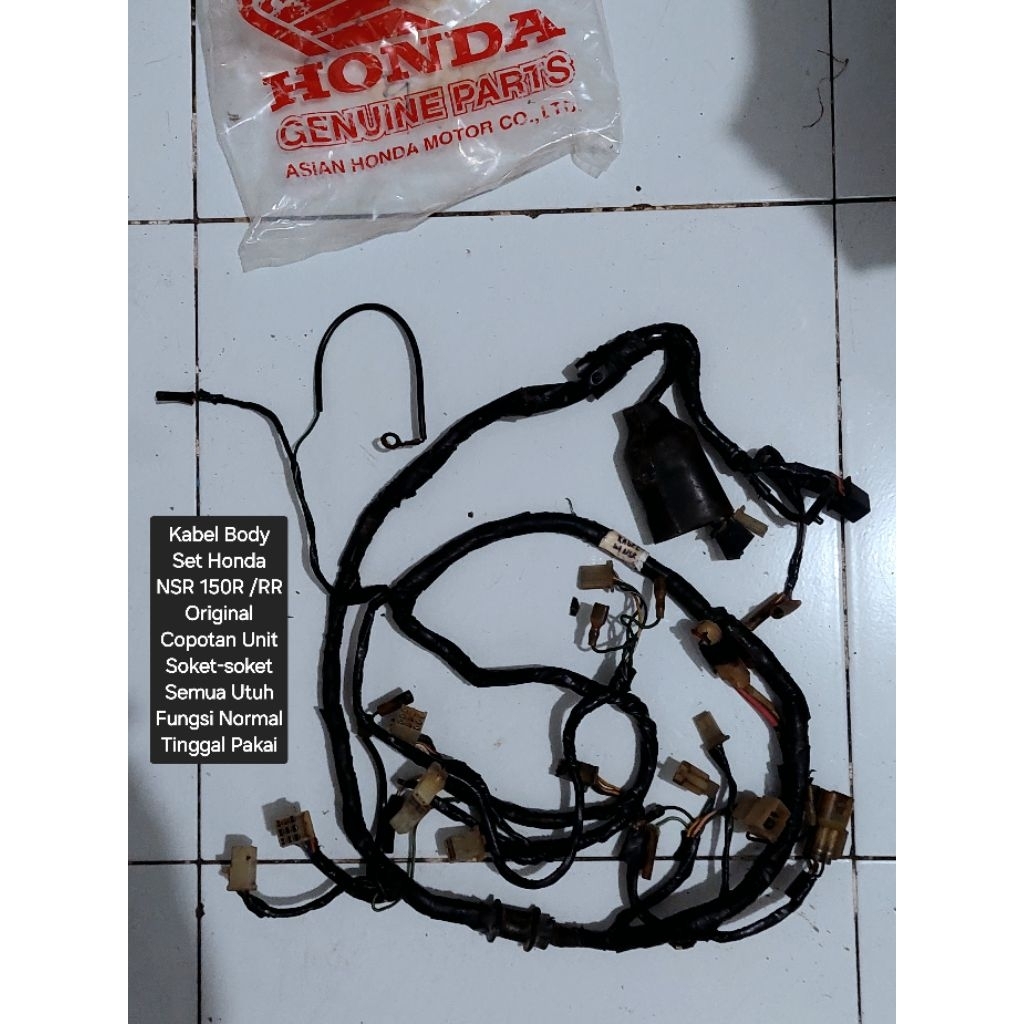 Kabel Body Set Honda NSR 150R /RROriginal Copotan Unit Soket-soket Semua Utuh
Fungsi Normal
Tinggal 