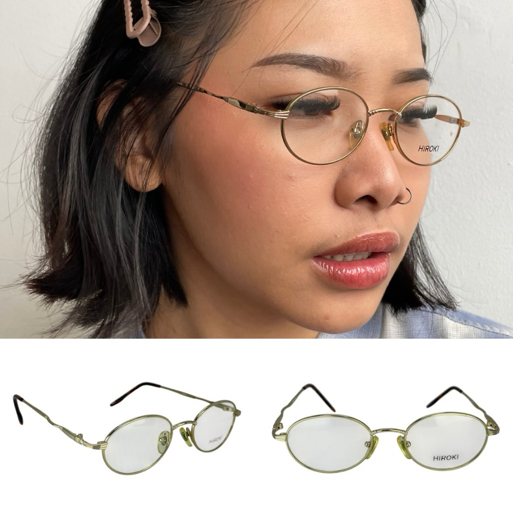 Vintage Y2K Italy Hiroki 6003 Glasses - 2000’S (Kacamata Pria / Wanita)