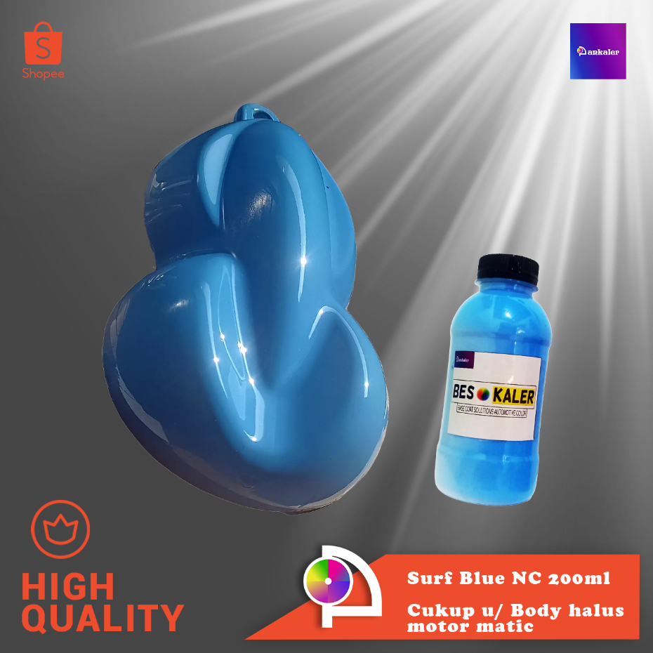 Pankaler Cat Duco Biru Langit NC Botol 200ml Surf Blue Sky Motor Paint Color
