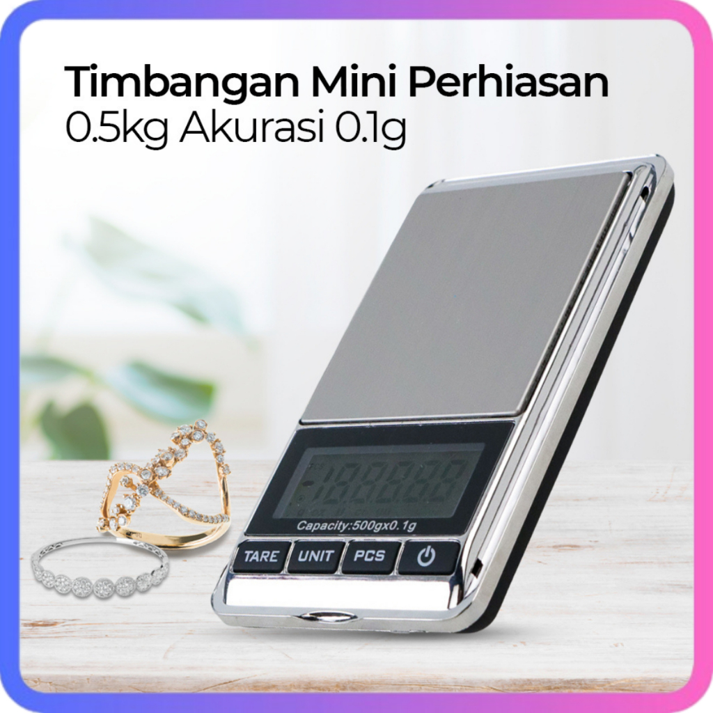 Timbangan perhiasan emas akik digital 500 gram akurasi  0.1g Timbangan Emas Timbangan digital