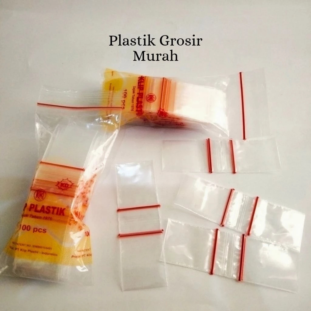 (Beli 2 Lebih Murah) Plastik Klip Kecil 1.8 X 3.5Cm Isi 1000Lbr COD