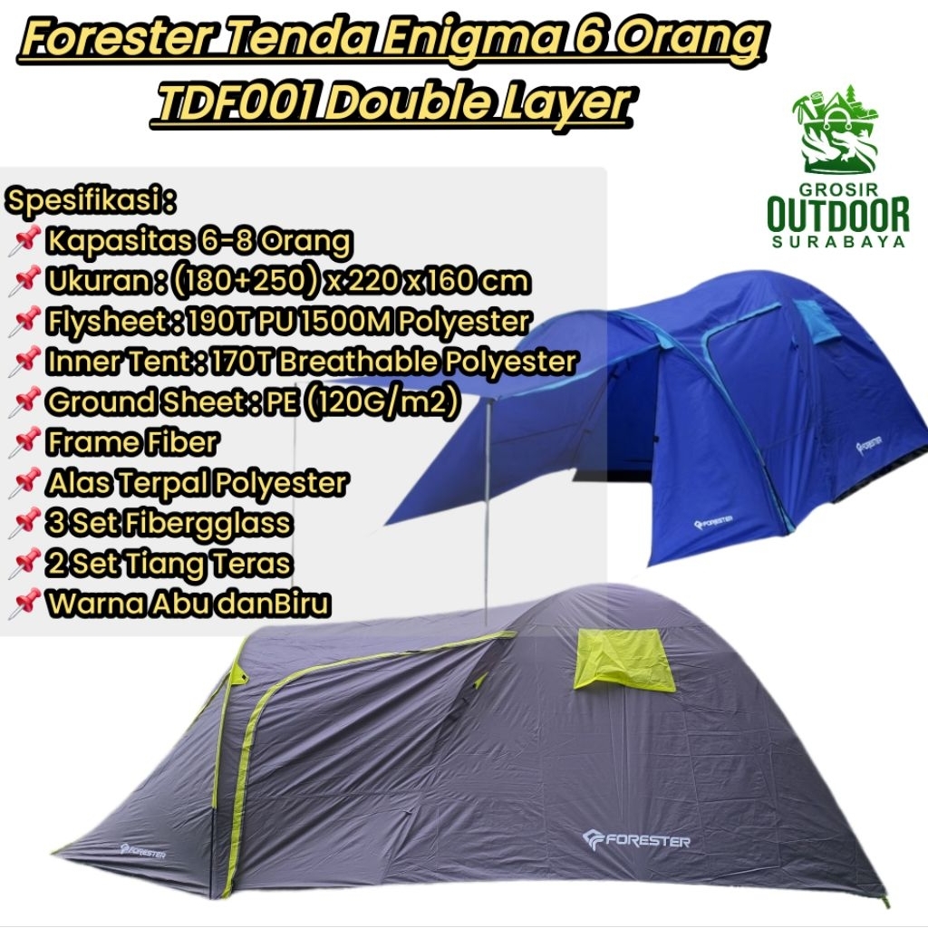 Forester Tenda Enigma 6 Orang TDF001 Double Layer