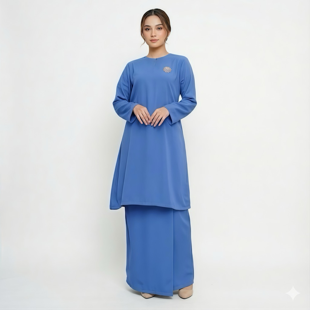Menan Jaya - Stelan Kurung Melayu Aluna Baju Kurung Wanita Baju Kurung Guru