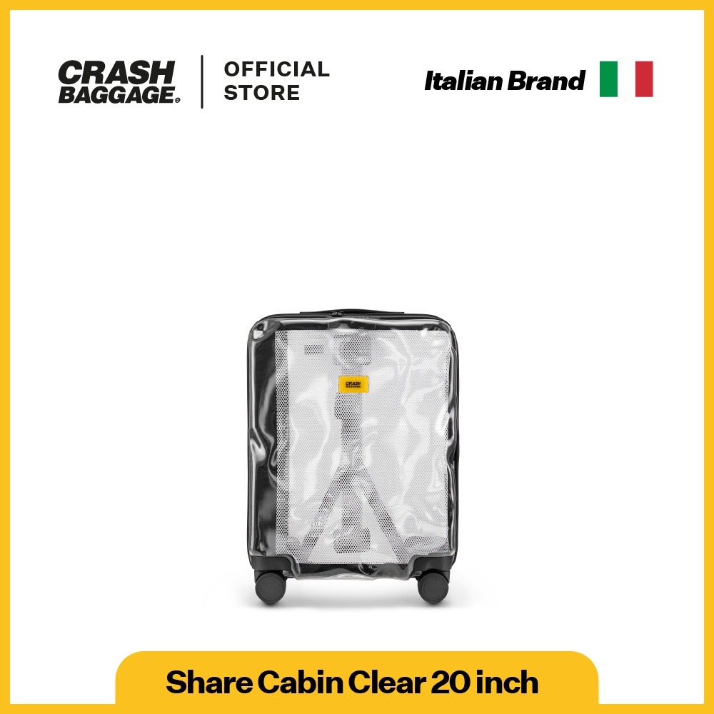 Crash Baggage Share Koper Bening Transparan Cabin 20 Inch Polycarbonate