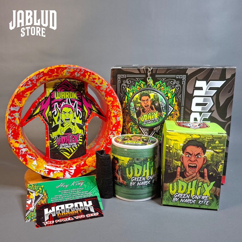 [ PAKET HEMAT ] BLADU UDHIX SUKHOI + GELASAN UDHIX GREEN ON FIRE 1600YARD