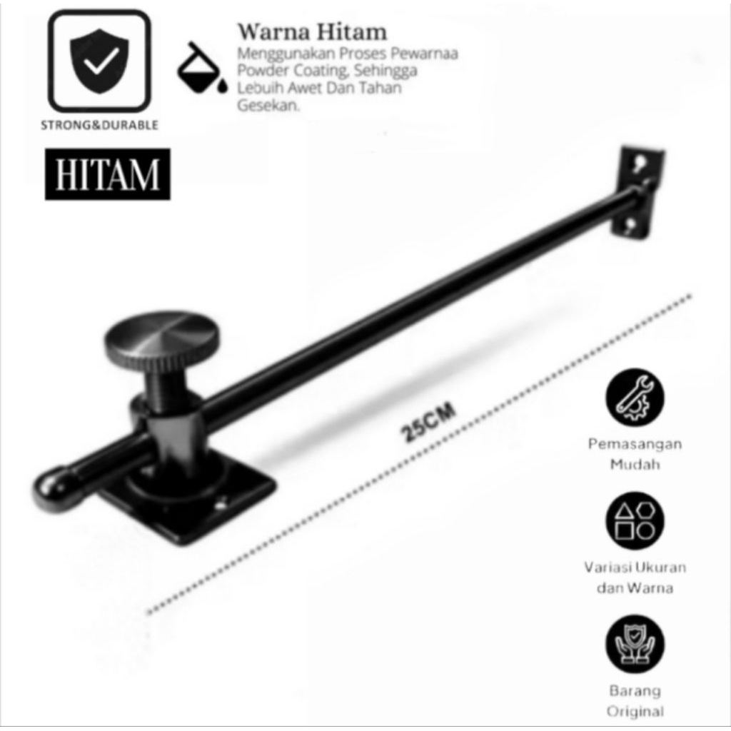 Lamskar jendela putar hak angin penahan jendela putar 25 cm