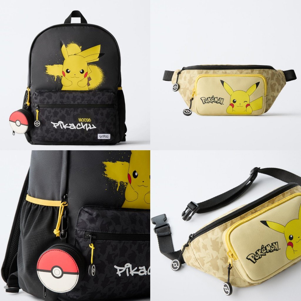 Zara Kids Tas Ransel Tas Pinggang Pikachu Pokemon Mini Backpack Anak Bag Kid Cartoon Figure Kartun F
