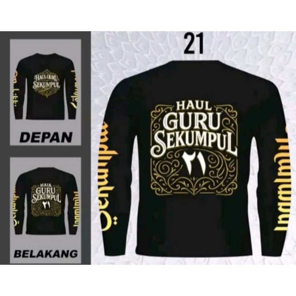 Kaos Lengan Panjang HAUL GURU SEKUMPUL Kaos Distro Unisex