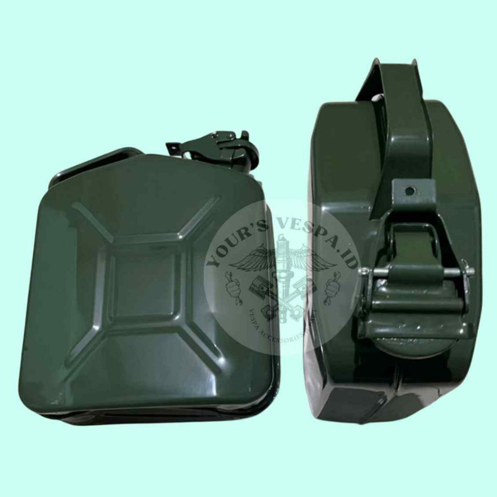 JERIGEN BENSIN PLAT BESI 5L VESPA MOTOR LAMBRETTA UNIVERSAL