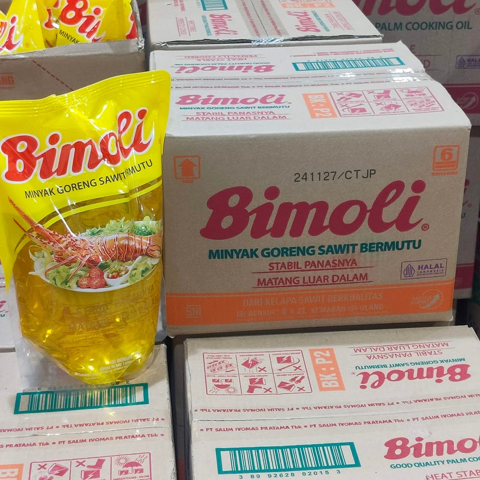 BIMOLI 2 Liter 1 karton isi 6pcs minyak goreng sawit bermutu