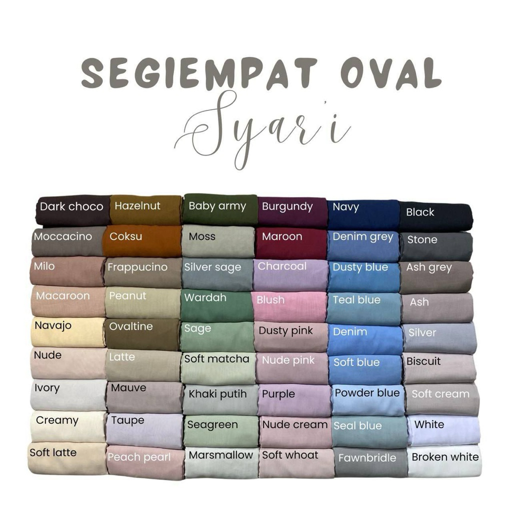 HIJAB SEGIEMPAT OVAL SYAR'I