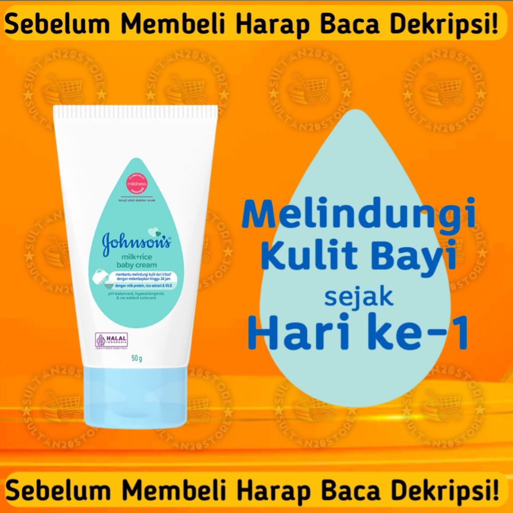 johnsons milk rice baby cream 50g