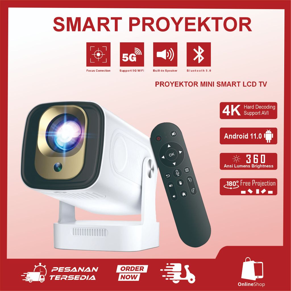 SMART PROYEKTOR 360 ANDROID LCD TV Android