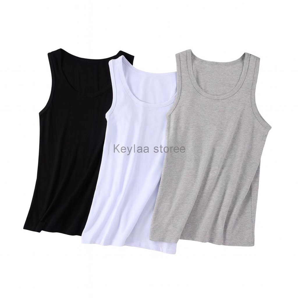 ISI PAKET HEMAT 4 PCS SINGLET PRIA DEWASA IMPORT SLIM FIT KAOS KUTANG PRES BODY TANGTOP COWOK VIRAL