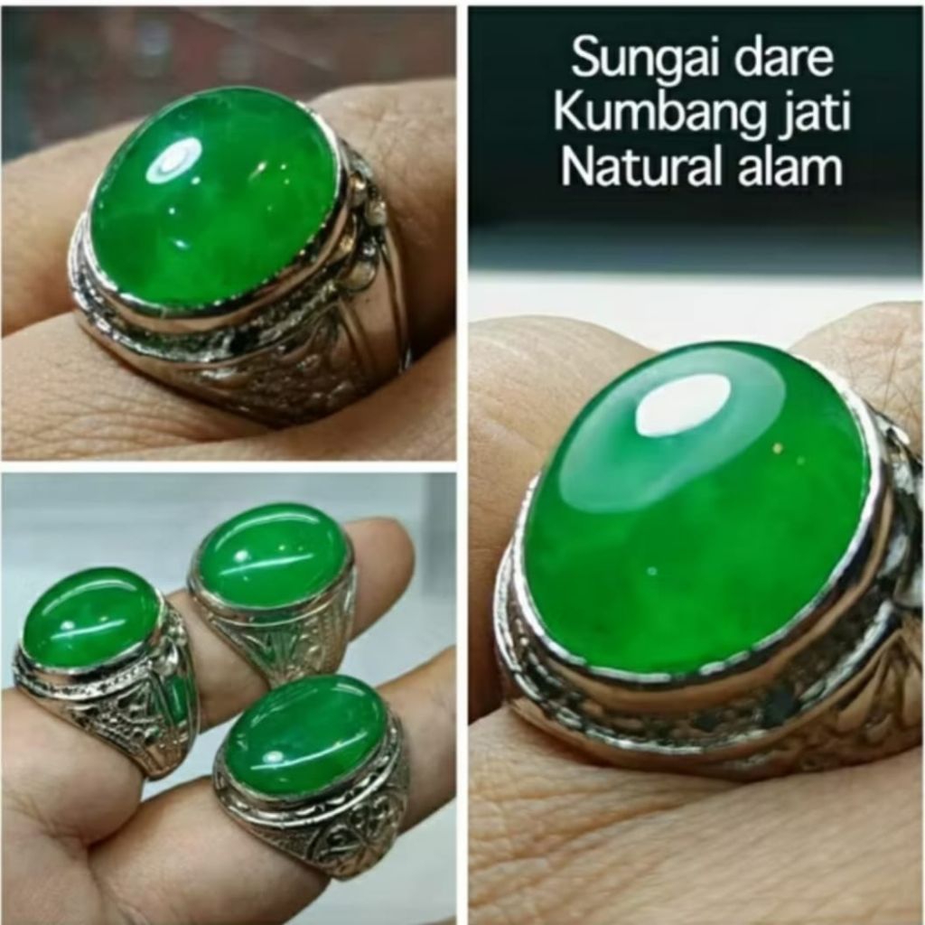Cincin Batu Sungai Dareh Kumbang Jati Crystal Natural