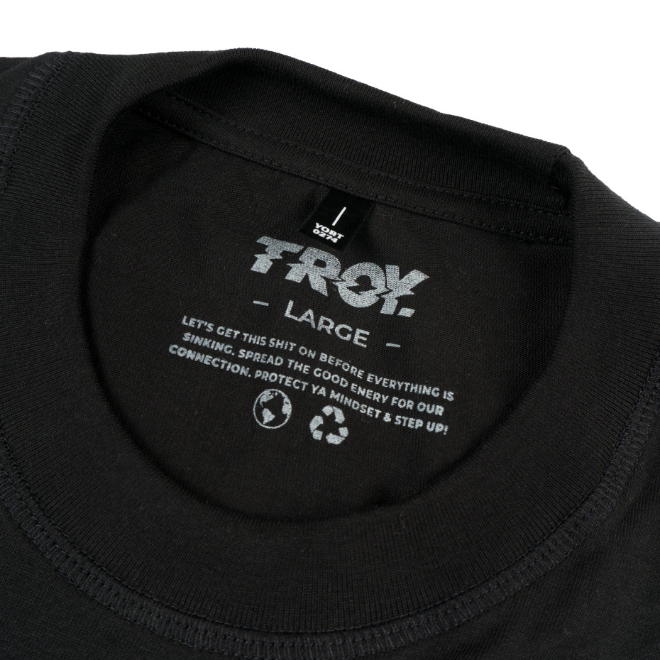 Troy Company Double Sleeve Double Layer Longsleeve Tshirt Pure Black Dystopia - Kaos Lengan Panjang Hitam DSD 2533