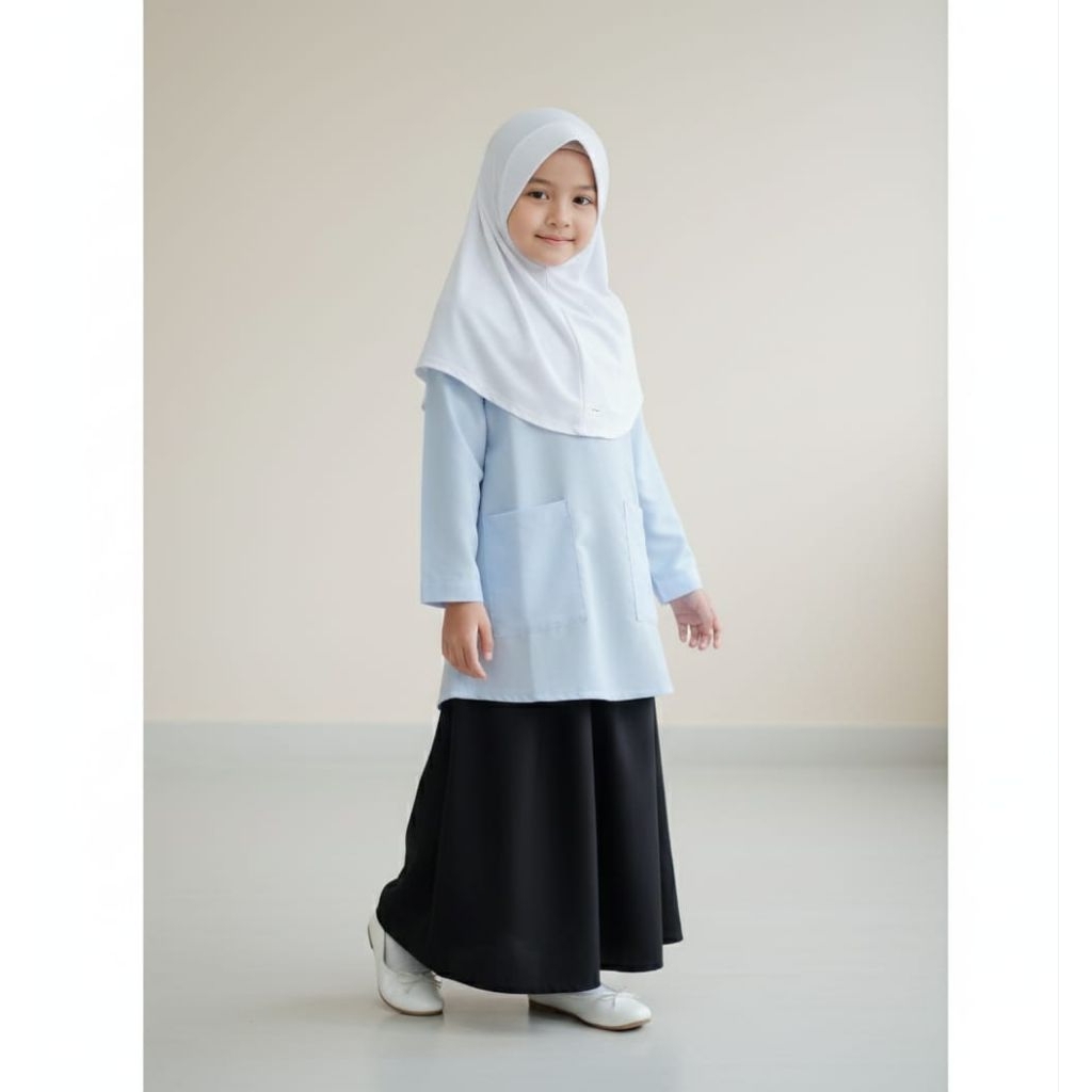 Baju Hitam Putih Anak Setelan Polos Hitam Putih Anak Perempuan Seragam Hitam Putih Anak Perempuan Tk