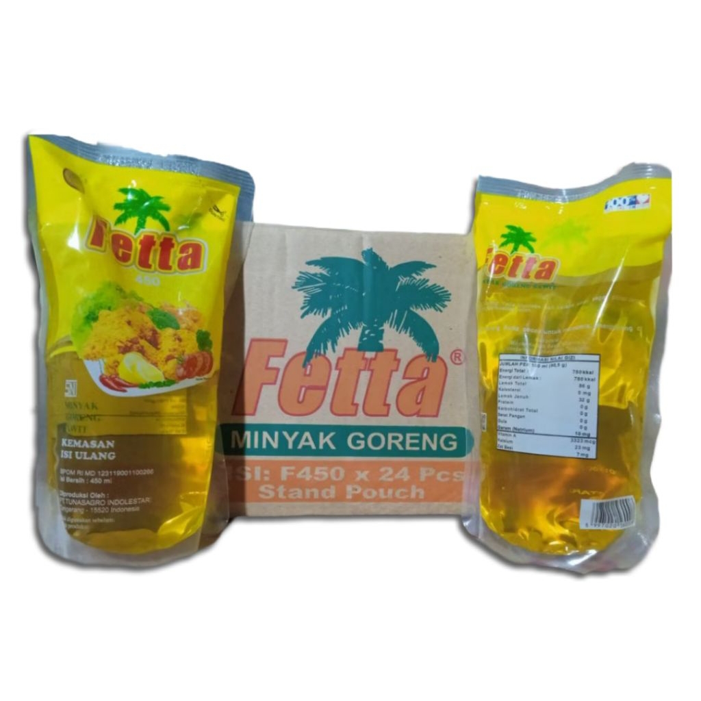 Fetta Minyak Goreng Pouch 450ml (1 dus/24 pcs)