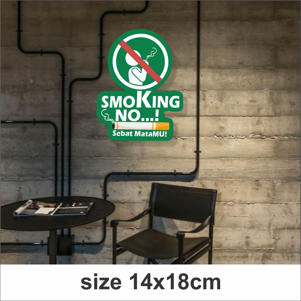 HIASAN DINDING SIGN NO SMOKING DAN SMOKING AREA