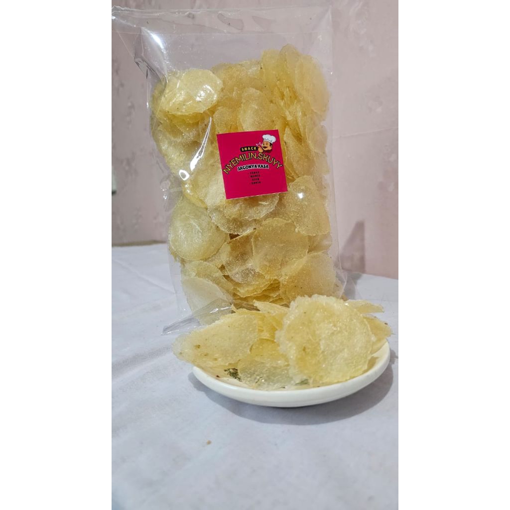 Keripik Kaca pedas/original 250 gram