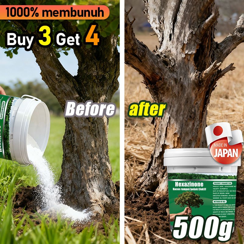 [paling ampuh] racun rumput 500g pembasmi rumput liar/pokok Efektif, bubuk Killer, herbisida rumput 