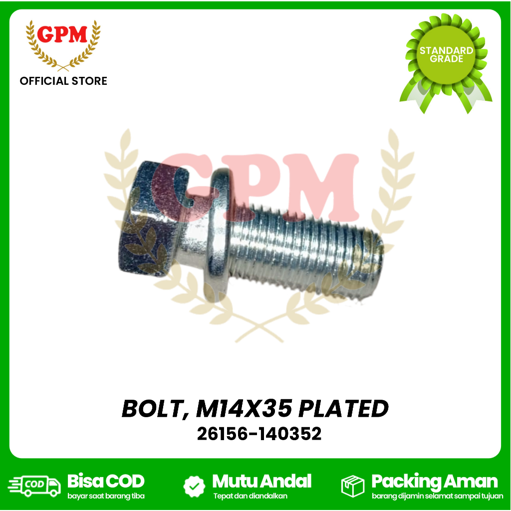 BOLT, M14X35 PLATED / BAUT ROLLER YANMAR AW-70 / AW-82 / 26156-140352