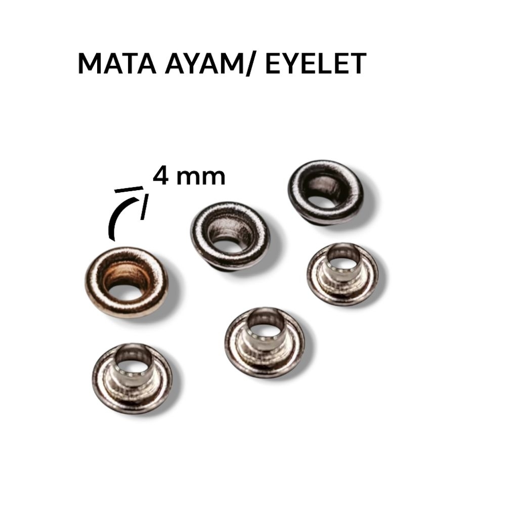 (12PCS) Mata Ayam/ Eyelet Ring Aksesoris 4 mm
