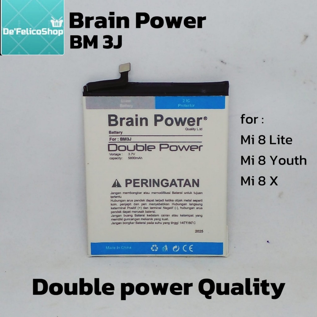 Baterai Handphone Xiaomi Mi 8 Lite BM3J BM 3J Double Power