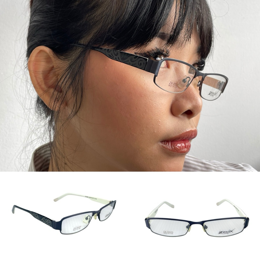Vintage Y2K Zero X ZX3525 Tribal Glasses - 2000’S (Kacamata Pria / Wanita)