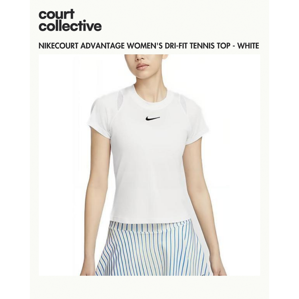 Nike Court Advantage Women's Dri-FIT Short-Sleeve Tennis Top - White