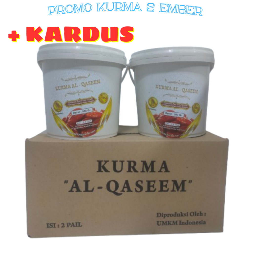 ( EXCLSV WADAW ) Paket Hemat Kurma 2 Ember - Cocok untuk Keluarga | Kurma Premium 2 Ember 1 kg- Mani