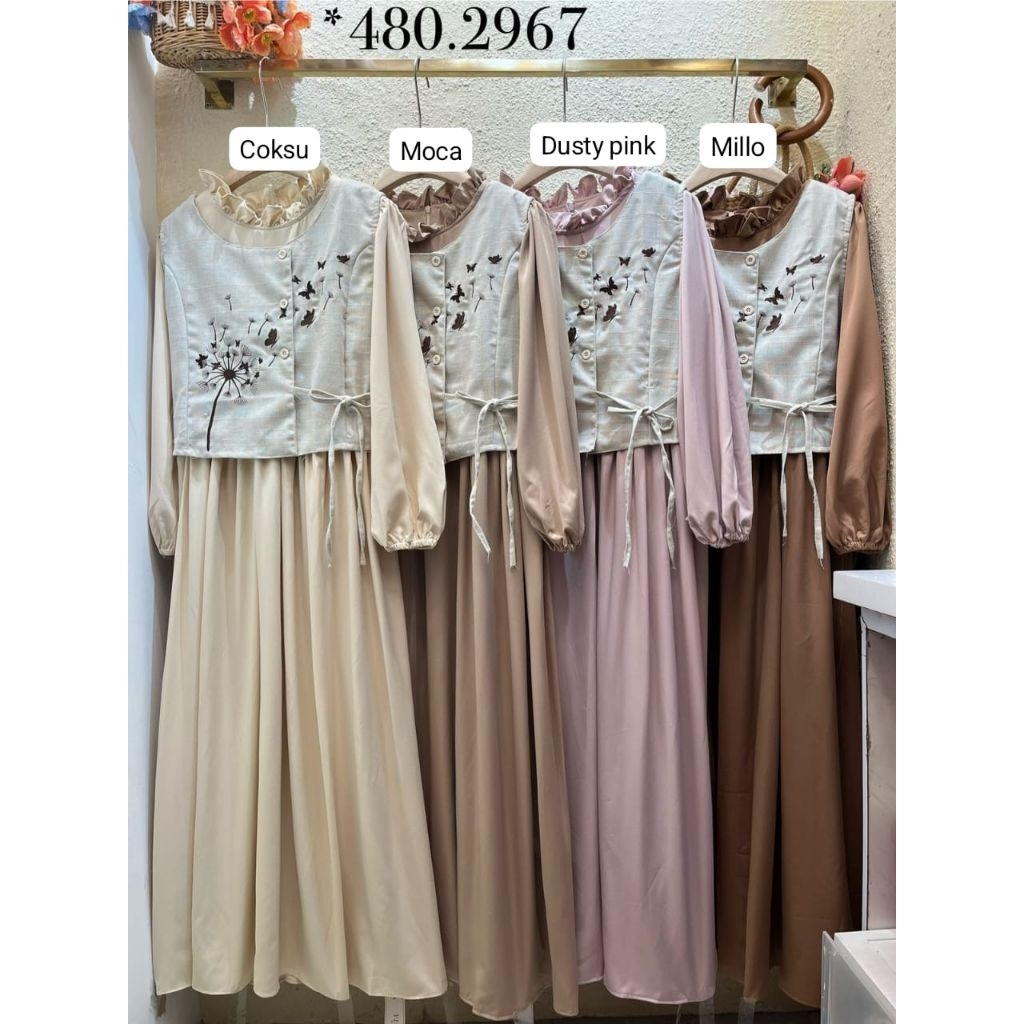 ATAYA DRESS KATUN IMPORT BY YUNA /GAMIS YUNA / YUNA DRESS /TERBARU