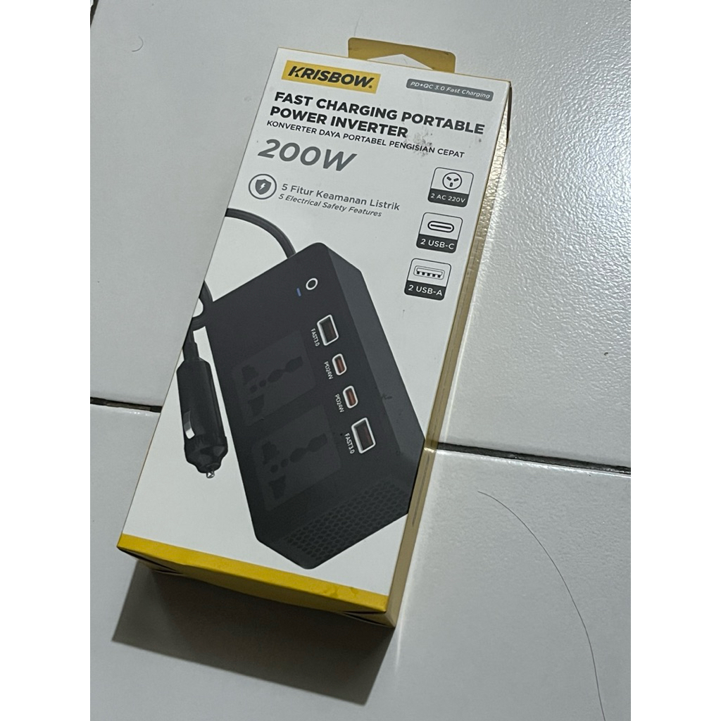 Krisbow Power Inverter 200 Watt Dengan Usb