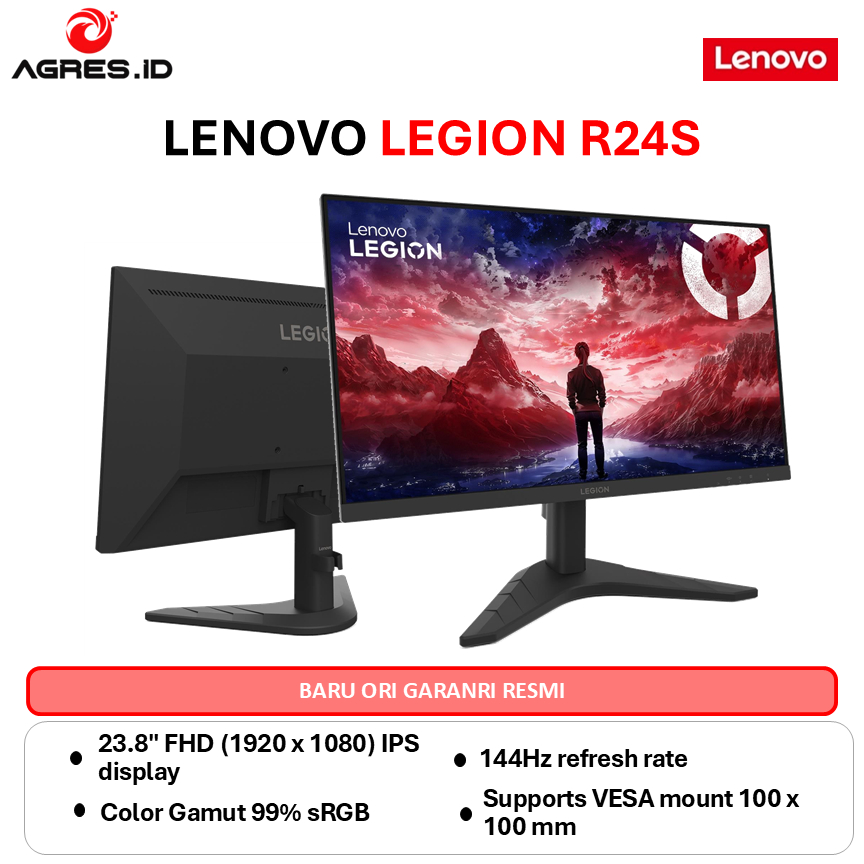 Lenovo Legion R24s MONITOR 24 INCH R24S IPS FHD 1080P 1MS 144HZ HDR10