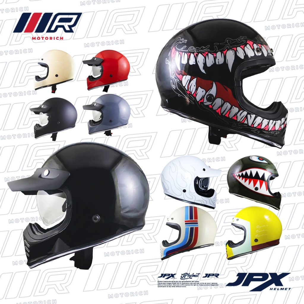 JP SIGNATURE HELM FULL FACE RETRO SNI