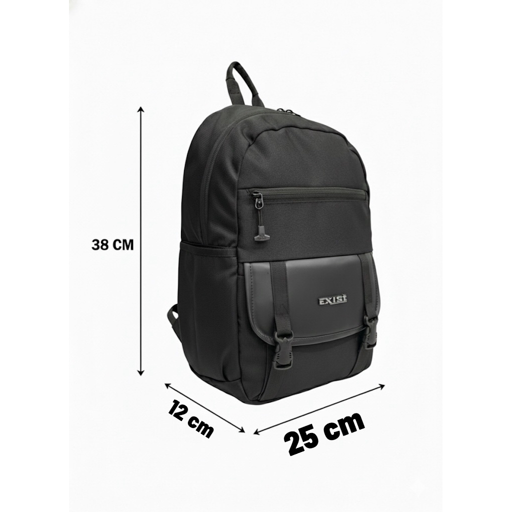 Ransel EXIST BLACK SERIES - Minimalis, Stylish, Tahan Banting
