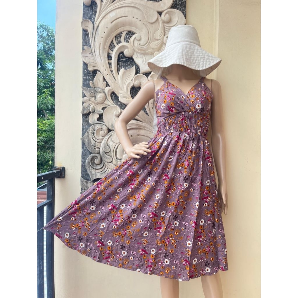 Dress moza pendek singlet busui