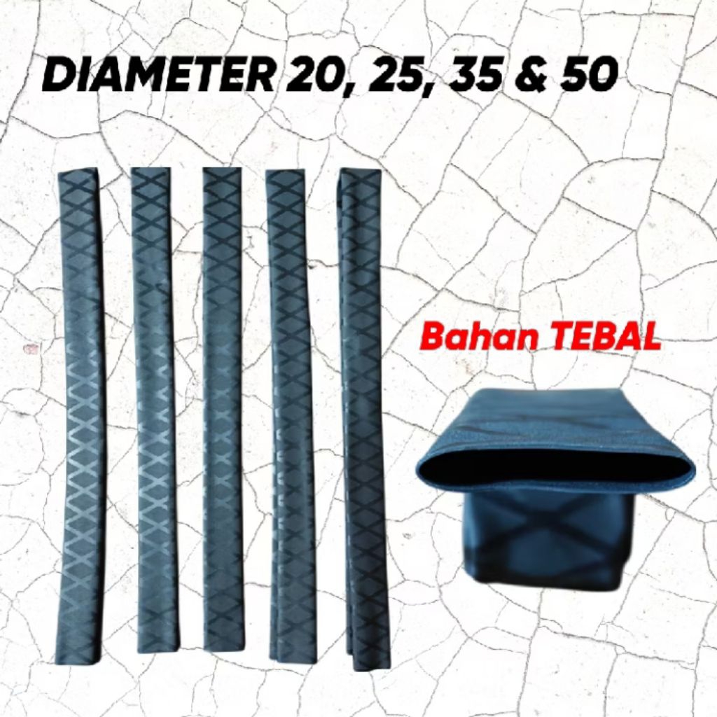 karet bakar joran tegek panjang 25cm motif silang X