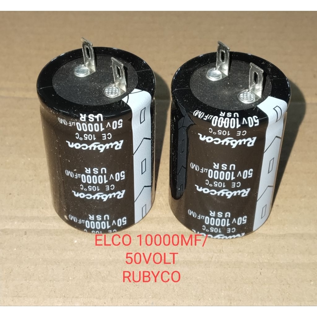 Rumahleha Kapasitor Elco 10000 Uf - 50Volt Rubycon Merah & Hitam Original