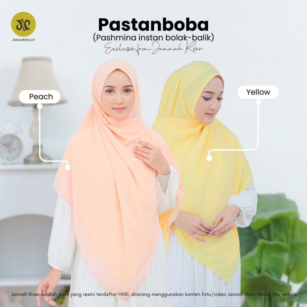 CLEARANCE SALE Jannah River Hijab Pastanboba Bolak balik 2 warna