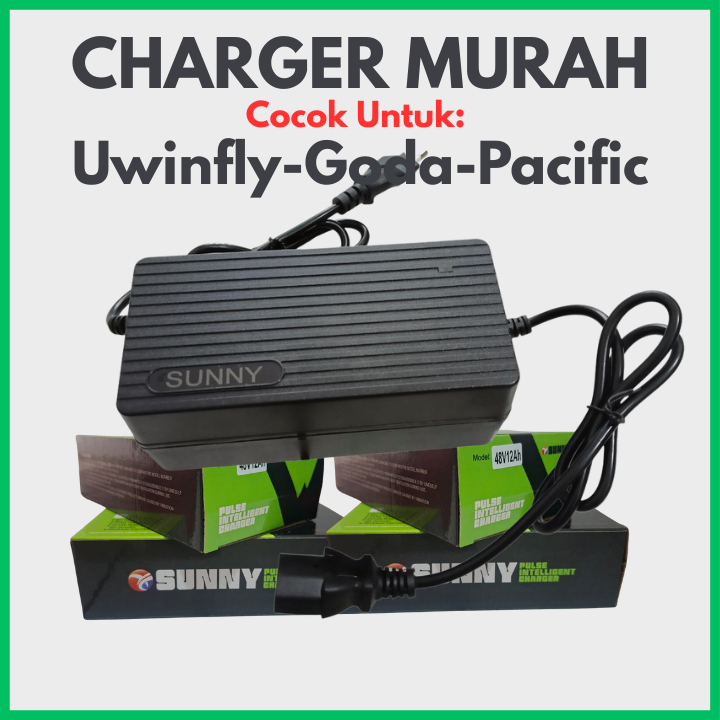 Charger Sepeda Listrik 48V Original  Sunny |  Fast Charging  Pengisian Stabil & Aman| Charger sepeda