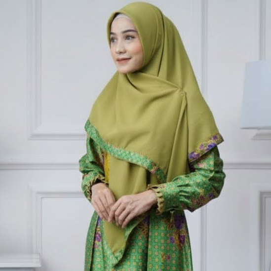 Jilbab Muslimat NU Premium Segi Empat Instan Jilbab Muslimat Instan