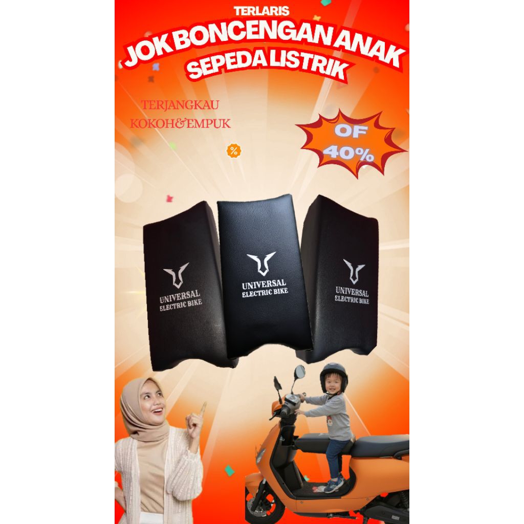 [TERBAIK] JOK BONCENGAN ANAK SEPEDA LISTRIK/MOTOR LISTRIK /JOK PORTABLE TAMBAHAN SEPEDA LISTRIK MOTO