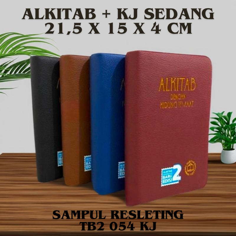 Alkitab Kristen dan Kidung Jemaat Sedang Lengkap Terjemahan Baru Edisi 2  LAI TB2 054 KJ