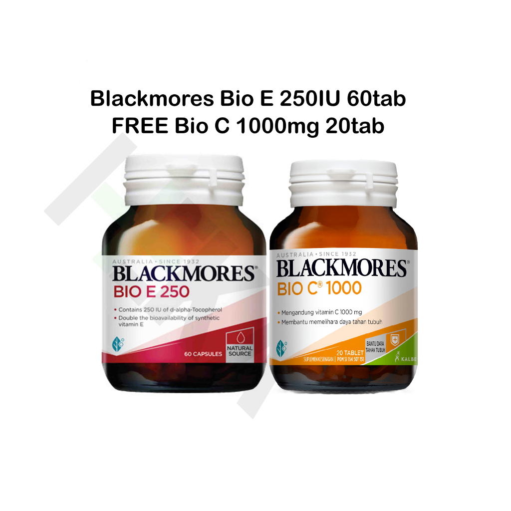 [BUNDLE] Blackmores Bio E 250IU 60 Tablet FREE Blackmores Bio C 1000mg 20 Tablet