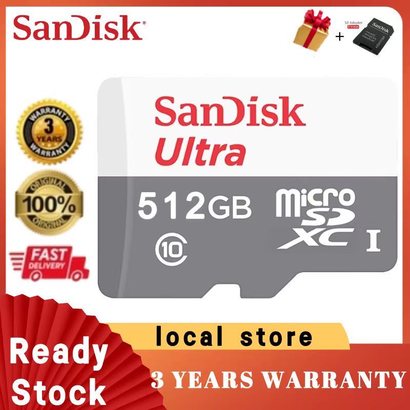 Sandisk SD Card Ultra 32GB/64GB/128GB/256GB/512GB Kartu sd Memory Card Hp Micro SD Card